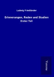 Cover von Erinnerungen, Reden und Studien