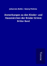 Cover von Anmerkungen zu den Kinder- und Hausmärchen der Brüder Grimm