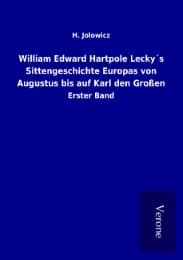 Cover von William Edward Hartpole Lecky's Sittengeschichte Europas von Augustus bis auf Karl den Großen