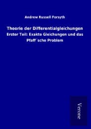 Cover von Theorie der Differentialgleichungen