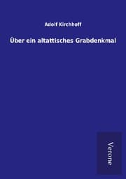 Cover von Über ein altattisches Grabdenkmal