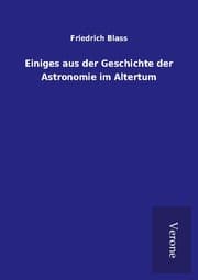 Cover von Einiges aus der Geschichte der Astronomie im Altertum