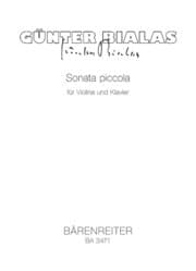 Cover von Sonata piccola für Violine und Klavier