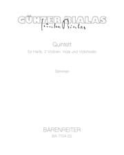 Cover von Quintett für Harfe, 2 Violinen, Viola und Violoncello