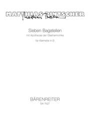 Cover von Sieben Bagatellen mit Apotheose der Glasharmonika für Klarinette in B
