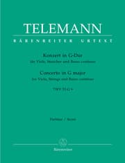 Cover von Konzert G-Dur für Viola, Streicher