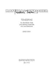 Cover von Tenebrae für skordierte Viola und kleines Ensemble mit Live-Elektronik
