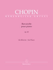 Cover von Barcarolle für Klavier Fis-Dur op. 60