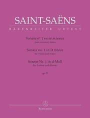 Cover von Sonate Nr. 1 für Violine und Klavier in d-Moll op. 75