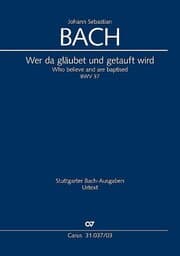 Cover von Wer da gläubet und getauft wird (Klavierauszug)