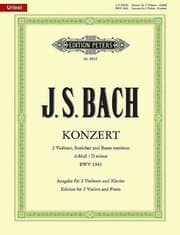 Cover von Konzert für 2 Violinen, Streicher und Basso continuo d-Moll BWV 1043