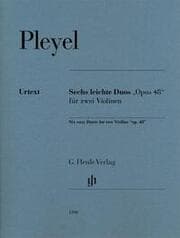 Cover von Ignaz Pleyel - Sechs leichte Duos op. 48 für zwei Violinen