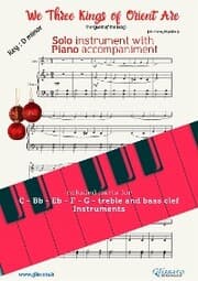 Cover von We Three Kings of Orient Are - Solo with Piano acc. (key Dm)