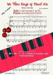 Cover von We Three Kings of Orient Are - Solo with Piano acc. (key Am)