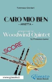 Cover von Caro mio ben - Woodwind quintet (score)