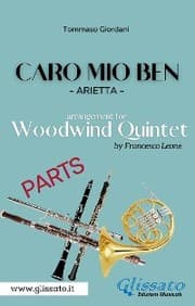 Cover von Caro mio ben - Woodwind quintet (parts)