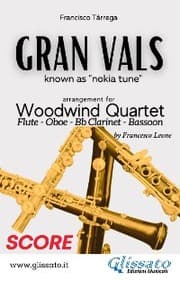 Cover von Gran Vals - Woodwind Quartet (SCORE)