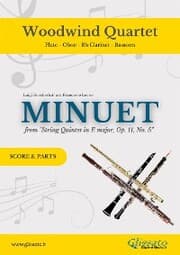 Cover von Woodwind Quartet 'Minuet' by Boccherini (score & parts)