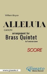 Cover von Alleluia by William Boyce for brass quintet (score)