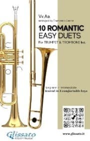 Cover von 10 Romantic Easy duets for Bb Trumpet and Trombone B.C.