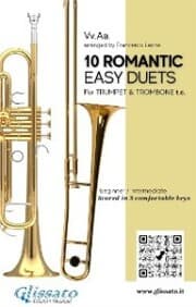 Cover von 10 Romantic Easy duets for Bb Trumpet and Trombone T.C.