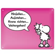 Cover von Blechschild 'Hinfallen... Aufstehen... Krone richten... Weitergehen!'