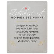 Cover von Blechschild 'Zuhause ist wo die Liebe wohnt'