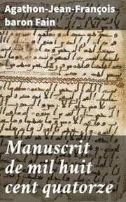 Cover von Manuscrit de mil huit cent quatorze