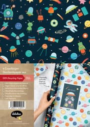 Cover von Geschenkpapier-Set für Kinder: Weltall (Astronauten/ Raketen/ Weltraum)