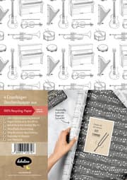 Cover von Geschenkpapier-Set: Musik, Instrumente, Noten