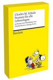 Cover von Peanuts für alle Lebenslagen. 52 Karten mit Weisheiten von Charlie Brown, Snoopy & Co.