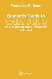 Cover von Students Guide to Calculus by J. Marsden and A. Weinstein