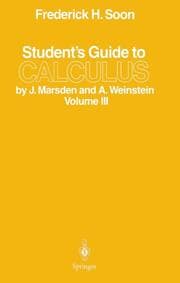 Cover von Students Guide to Calculus by J. Marsden and A. Weinstein