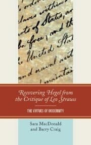 Cover von Recovering Hegel from the Critique of Leo Strauss
