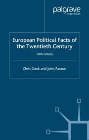 Cover von European Political Facts of the Twentieth Century