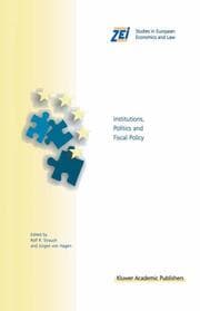 Cover von Institutions, Politics and Fiscal Policy
