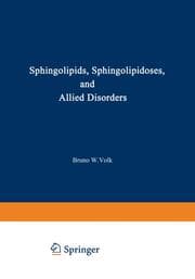 Cover von Sphingolipids, Sphingolipidoses and Allied Disorders