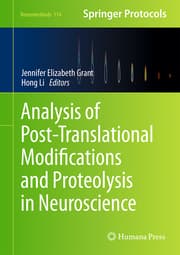 Cover von Analysis of Post-Translational Modifications and Proteolysis in Neuroscience