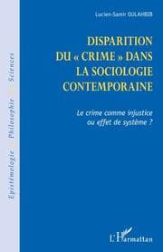 Cover von Disparition du crime dans la sociologie contemporaine