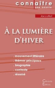 Cover von Fiche de lecture À la lumière d'hiver de Philippe Jaccottet (Analyse littéraire de référence et résumé complet)