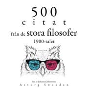 Cover von 500 citat från 1900-talets stora filosofer