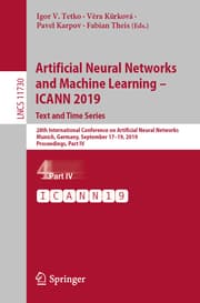 Cover von Artificial Neural Networks and Machine Learning - ICANN 2019: Text and Time Series