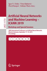 Cover von Artificial Neural Networks and Machine Learning - ICANN 2019: Workshop and Special Sessions