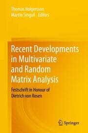 Cover von Recent Developments in Multivariate and Random Matrix Analysis
