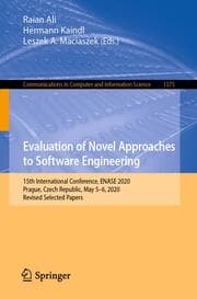 Cover von Evaluation of Novel Approaches to Software Engineering
