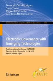 Cover von Electronic Governance with Emerging Technologies