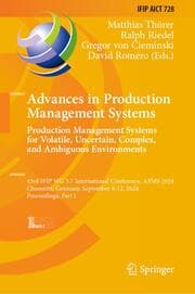 Cover von Advances in Production Management Systems. Production Management Systems for Volatile, Uncertain, Complex, and Ambiguous Environments