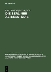 Cover von Die Berliner Altersstudie