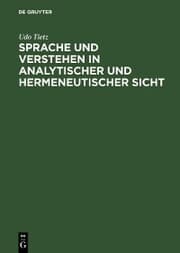 Cover von Sprache und Verstehen in analytischer und hermeneutischer Sicht