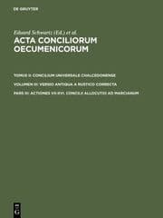 Cover von Actiones VII-XVI.Concilii allocutio ad Marcianum